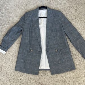 H&M plaid oversized blazer